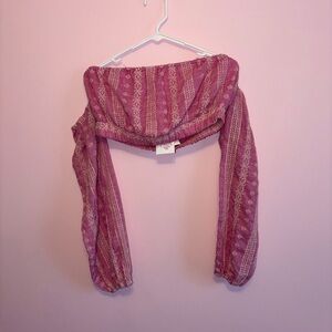 NWT Pink Lily Off-Shoulder Top